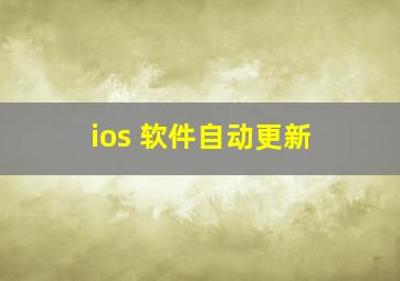 ios 软件自动更新